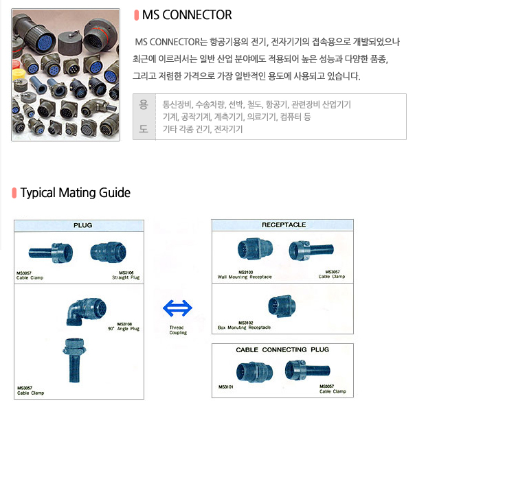 HOME > 제품소개 > MS CONNECTOR